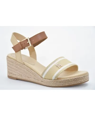 Sandały Tommy Hilfiger Webbing Wedge Sandal W FW0FW08044ACR