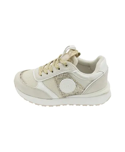 Chika10kids Beige Glitter Runner