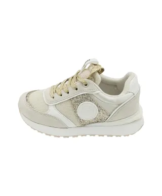 Chika10kids Beige Glitter Runner