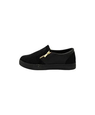 Lemonade Black Studded Trainers