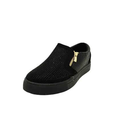 Lemonade Black Studded Trainers