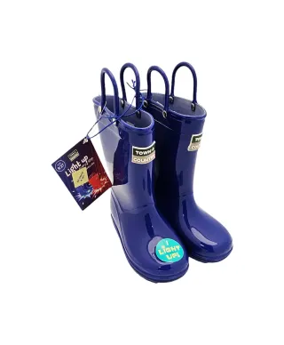 Town & Country Kids Light Up Wellies Blue