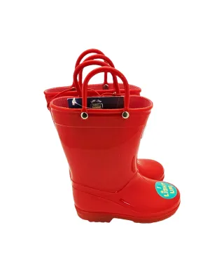 Town & Country Kids Light Up Wellies Red