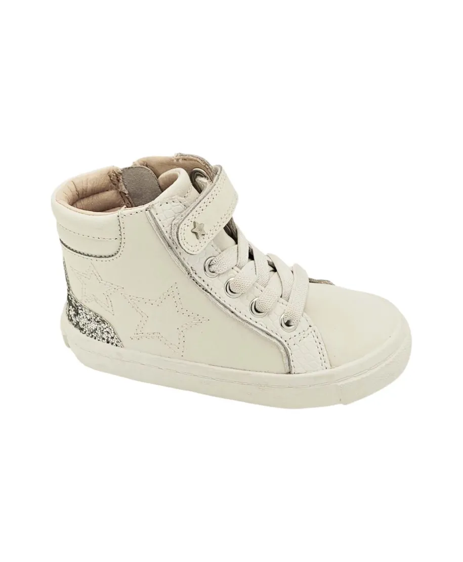 Mint Velvet White Lace Up Star Trainers