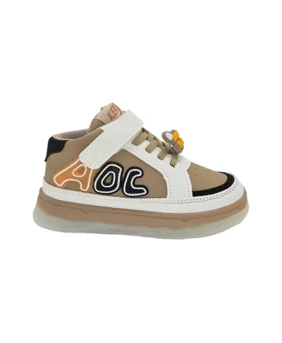 Mini ABC shoes - Brown LED