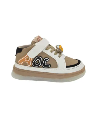 Mini ABC shoes - Brown LED