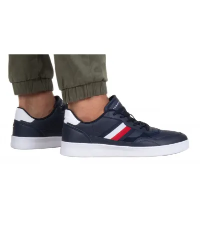 Buty Tommy Hilfiger Court Cupsole Retro Lth Stripes M FM0FM0