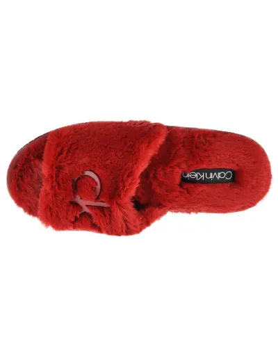 Kapcie Calvin Klein Slipper Sandal Fur W HW0HW00634-XB8