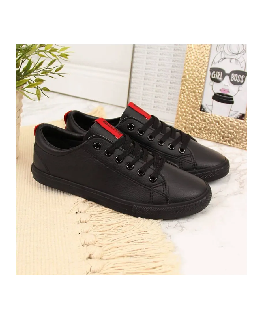 Low-top sneakers made of eco-leather Big Star W DD274687 black