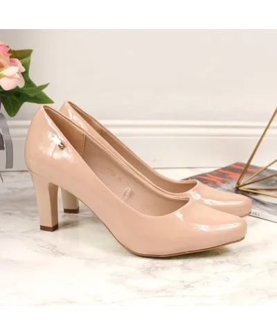 Patent leather pumps Sergio Leone W SK39J nude