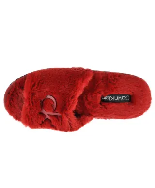 Kapcie Calvin Klein Slipper Sandal Fur W HW0HW00634-XB8