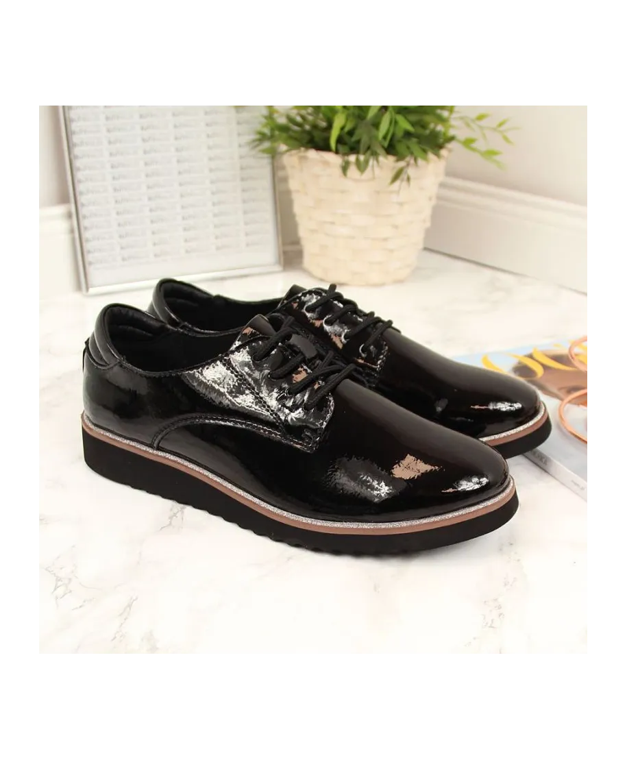 Filippo W PAW174 patent leather shoes black