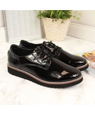 Filippo W PAW174 patent leather shoes black