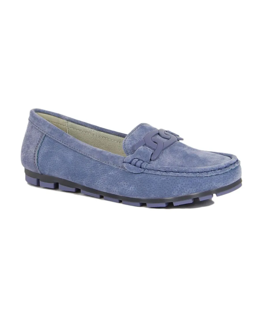 Filippo W blue leather loafers