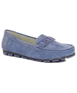 Filippo W blue leather loafers