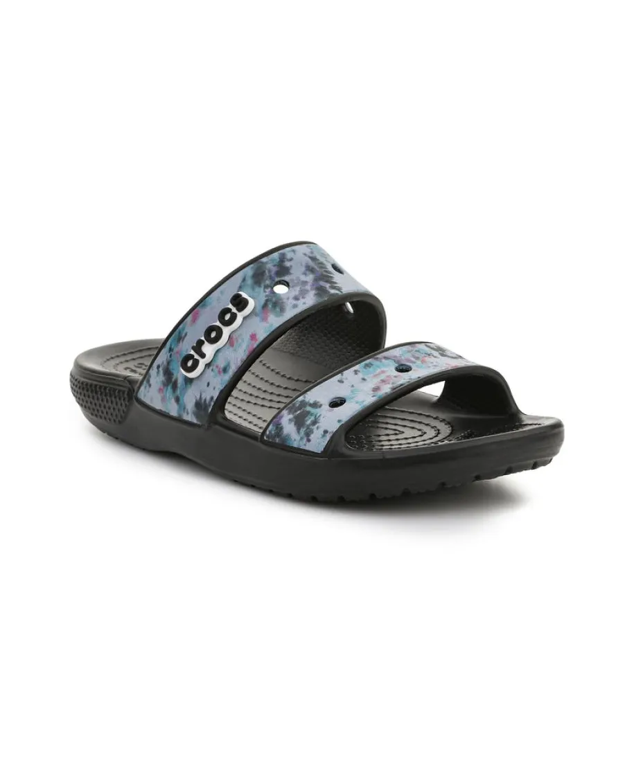 Sandalia con estampado tie dye clásico de Crocs Klapki para mujer 207283-988