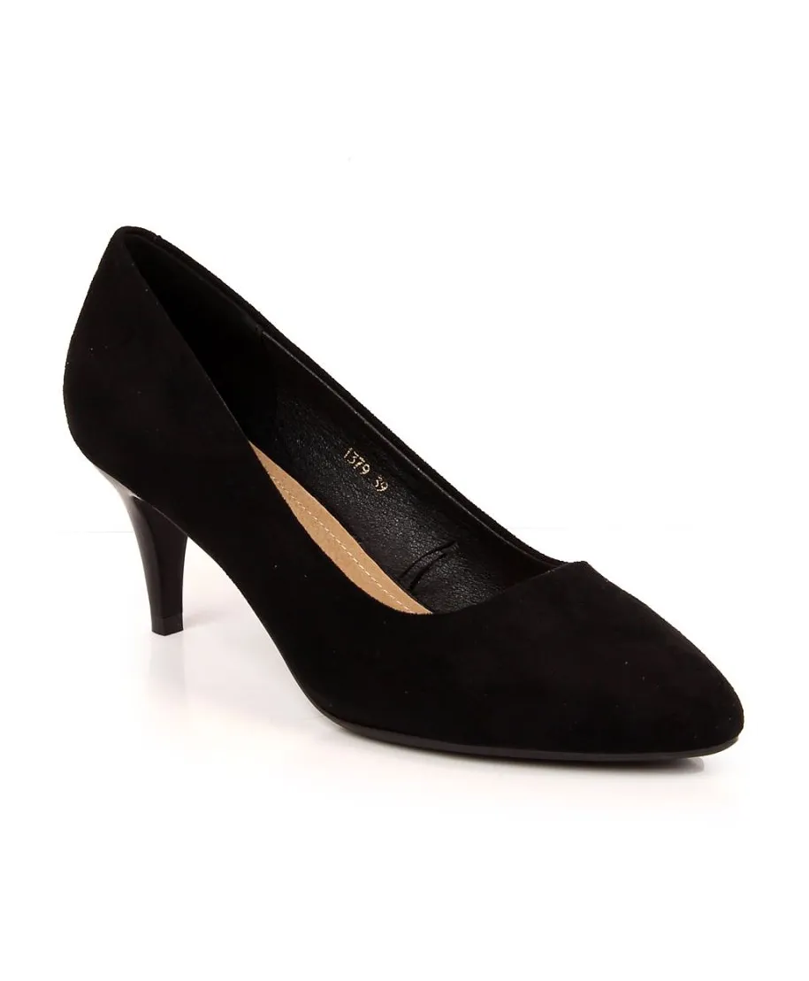 Black suede stiletto pumps W Sergio Leone