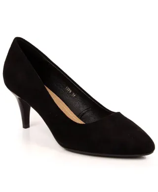 Black suede stiletto pumps W Sergio Leone