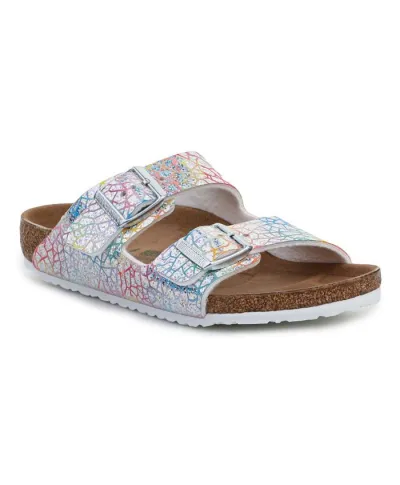 Klapki Birkenstock Arizona Kids Flashy Hologram Silver Jr 10