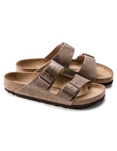 Klapki męskie brązowe Birkenstock Arizona Tabacco Brown narrow wąskie (0352203)